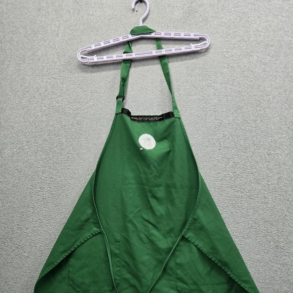 Starbucks Men M Green Embroidered Apron Canvas Workwear READ